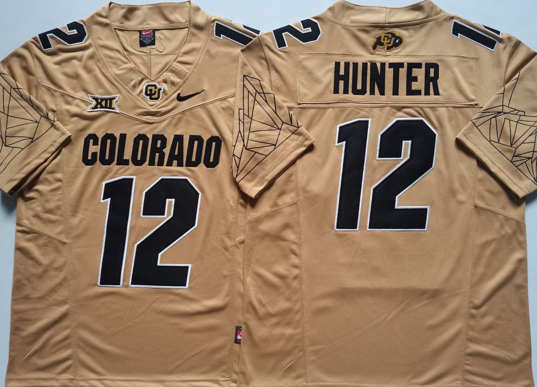 Men Colorado Buffaloes #12 Hunter Yellow 2025 Nike Limited NCAA Jersey->more ncaa teams->NCAA Jersey